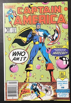 1985 Captain America #307 KEY 1st App Madcap Marvel Comics The Maniacal Menace