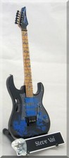 STEVE VAI Miniature Guitar Ibanez Blue w/ Guitar PICK