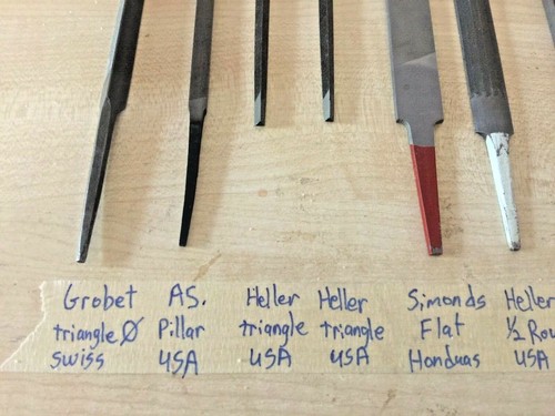 10pcs. Mixed Mfrs., 6" Files, Grobet, Heller, AS, Simonds, Lenox, OAS NOS - Picture 2 of 5