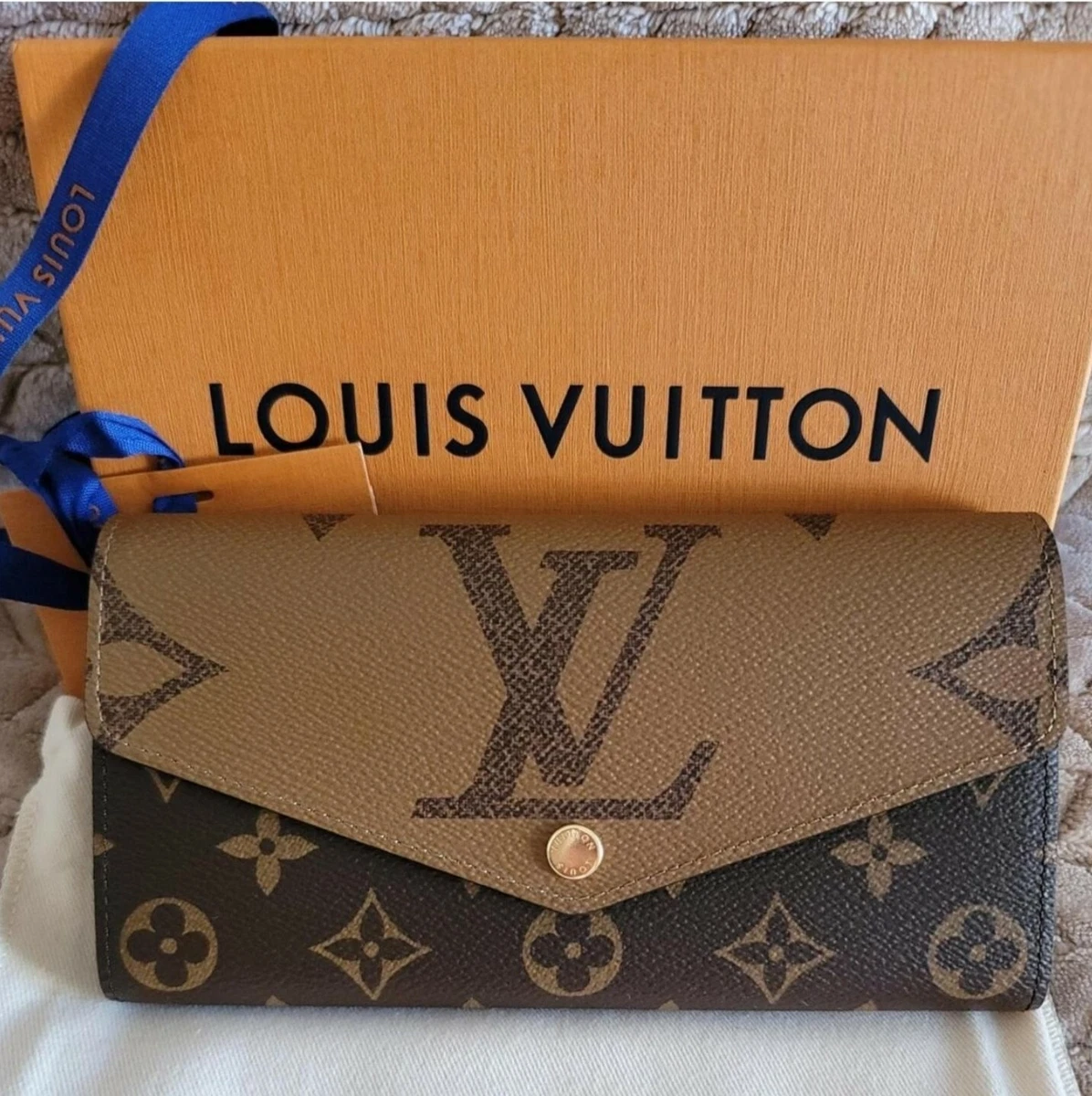 Louis Vuitton Sarah Wallet Monogram Brown in Coated Canvas with