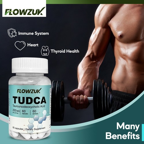 TUDCA Capsules Liver Support Detox (Tauroursodeoxycholic Acid) Flowzuk PCT X 60 - Picture 2 of 7