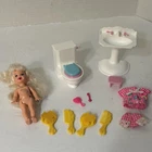 VINTAGE BARBIE'S LITTLE SISTER KELLY POTTY TRAINING PLAYSET W/ DOLL 1996