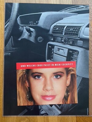Fischer Cbox Cockpit Cassetten Oldtimer Original 1987 Vintage Advert Werbung