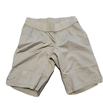 Liz Lang Maternity Khaki Bermuda Shorts Chino Bottoms Soft Elastic Band Sz Small