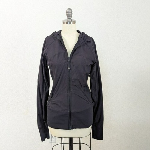 Lululemon Reversible Hooded Zip Up Sweater Jacket Black 10 gym