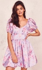 LoveShackFancy | Hansel Floral Mini Dress Hibiscus Size: 00