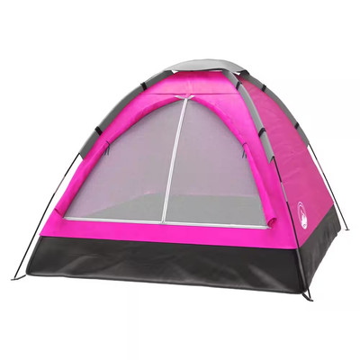 Wakeman Outdoors Camping Tent 2 Person Dome Fiberglass Polyester Outdoor Pink