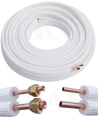 Kältemittelleitung Kupferrohr 1/4'' + 3/8'' 1- 50m Split Klimaanlage Wärmepumpe