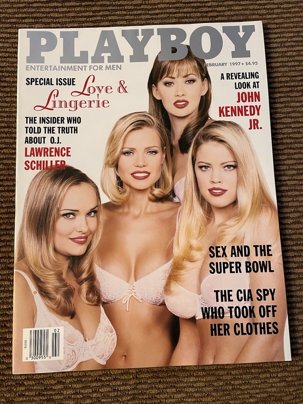 Playboy Magazine February 1997 Love & Lingerie Super Bowl John Kennedy Jr