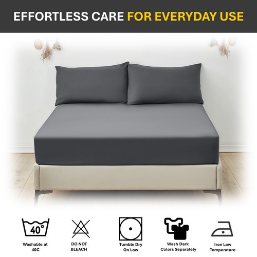 4 Pack Pillow Cases Brushed Microfibre Plain Pillowcases Envelope Close 50x75cm - Picture 13 of 74