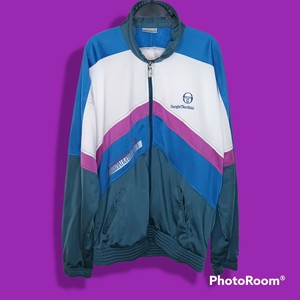 VINTAGE GIACCA TUTA SERGIO TACCHINI 90s TRACKTOP LOGO CRAZY PATTERN 46  GABBER 🤩 | eBay