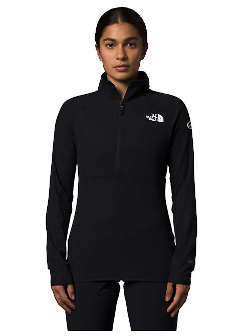 Womens The North Face Ladies Summit Future Fleece Black 1/2 Zip Top Shirt NF New