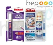 UniBond ReNew Silicon Sealant Triple Protect Mould Resistance 130g or Grout pen