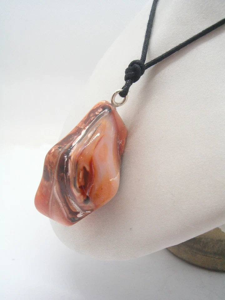 Ciondolo in ARGENTO 925 con OPALE naturale - pendente pietra dura - - Immagine 4 di 4