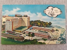 Miami Beach FL di Lido Hotel Aerial View Vtg Postcard c1954 now Ritz Carlton