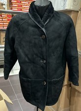 Pre-owned Skinni Shearling Used Sheepskin Women's Jacket Size 40 Black XYM466L