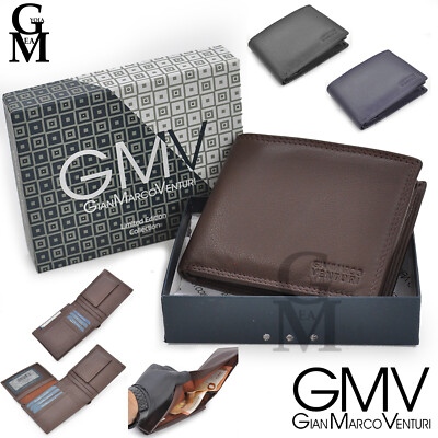 Gian Marco Venturi Portafoglio pelle uomo porta carte contanti