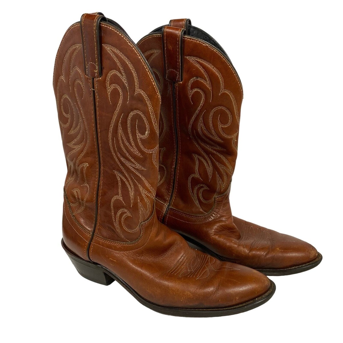 Santa Fe Boot Co Mens Leather Logger Boots Two Tone Black Brown Vibram Size 8 D ⭐️Custom Bison Boots for the US Army⭐️ Come see us today  main image 2