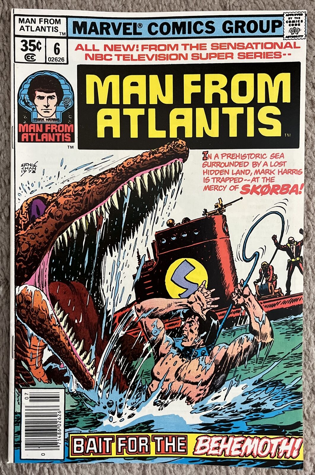 Man From Atlantis #6 (1978 Marvel Comics) TV Show, Bill Mantlo, Bronze Age VF