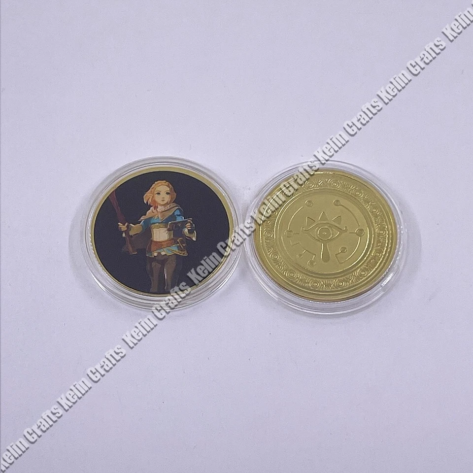 12 piezas/caja Japón Manga The Legend of Zelda Anime Chapado en Oro Moneda Colección Regalo Foto 4 de 4
