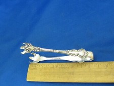 Nice CANADIAN Sterling RODEN BROS Scroll Pattern SUGAR TONGS-No Mono