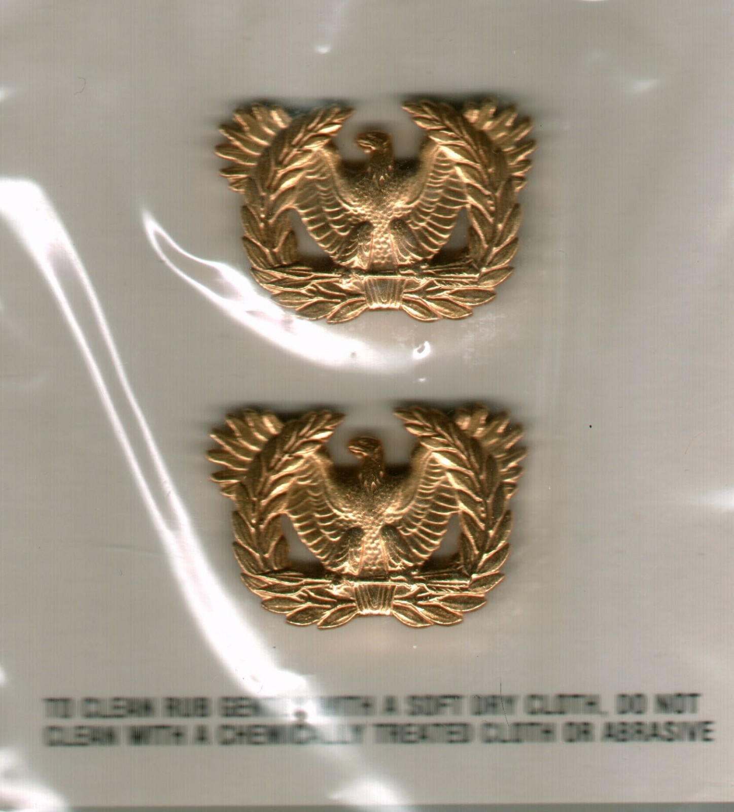 ARMY WARRANT OFFICER BRANCH OF SERVICE COLLAR DEVICE NIP DATED 1981 GOLD COLOR