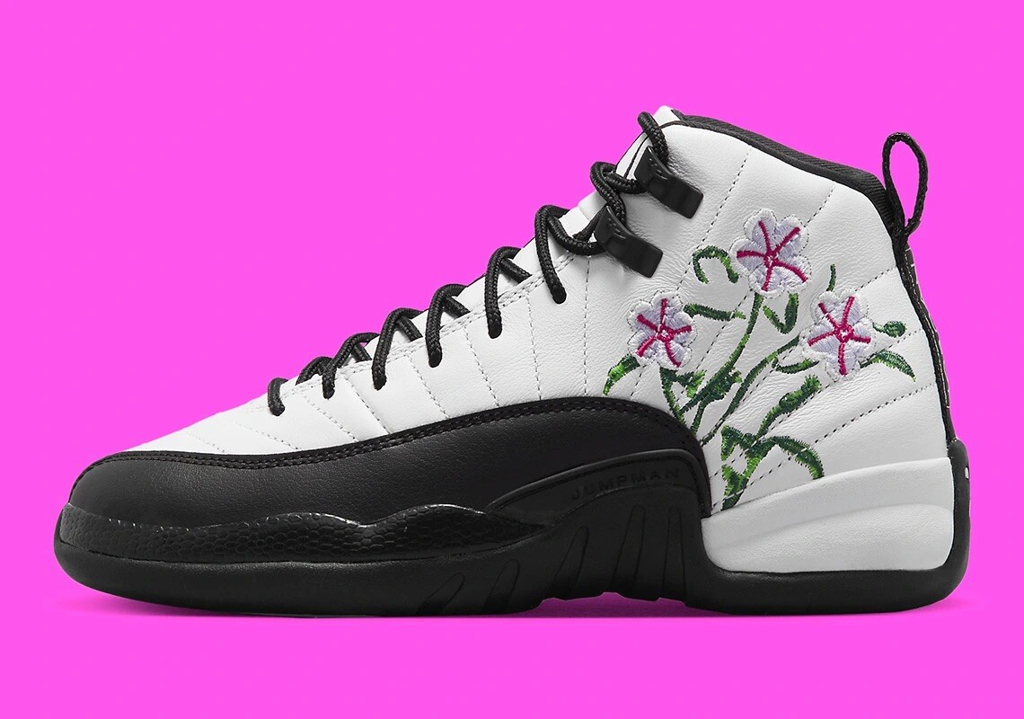 Nike Air Jordan 12 Retro Floral White Black DR6954-100 DR6955-100