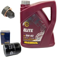 MotoröL Set 5W40 5 Liter + ÖLfilter SM 108 + Schraube FüR Audi A4 Seat VW Polo