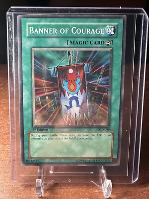 1st Edition  Banner of Courage  (PGD-089) Yu-Gi-Oh! Spell, Vintage, MP/HP