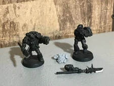 A21693 WARHAMMER 40K GREY KNIGHTS METAL BROTHERS 2 PK HALBERDS GW GAMES WORKSHOP