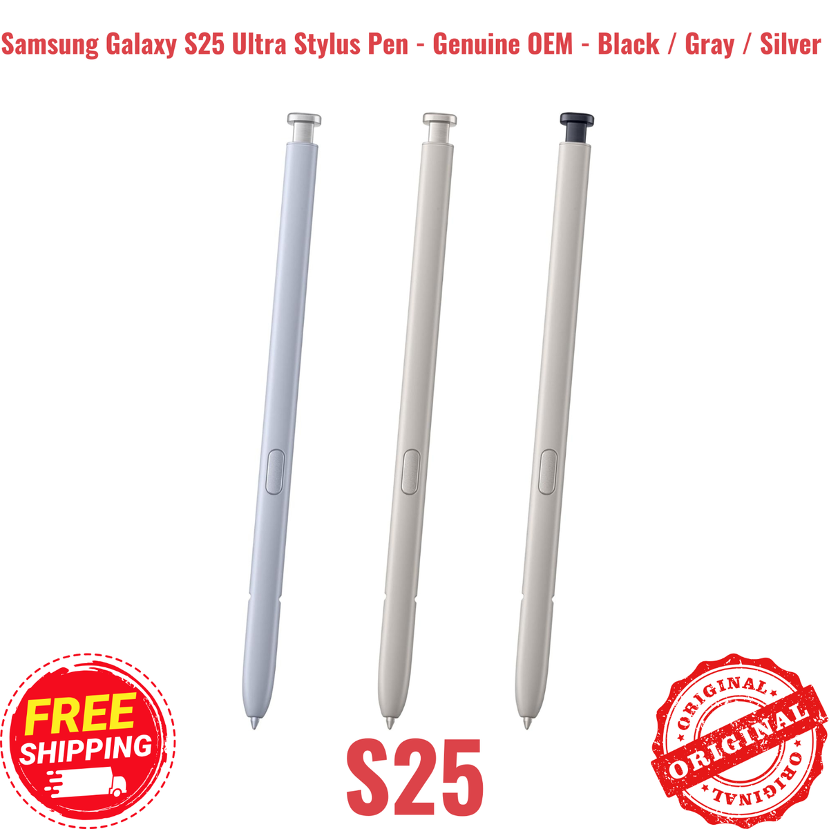 Samsung Galaxy S25 Ultra Stylus Pen - Genuine OEM - Black / Gray