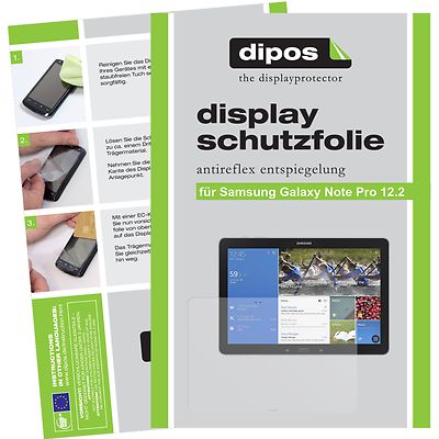 2x Schutzfolie für dipos Samsung Galaxy Note Pro 12.2 matte Displayschutzfolie