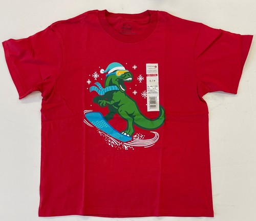 Short Sleeved Winter Snowboard Dinosaur 