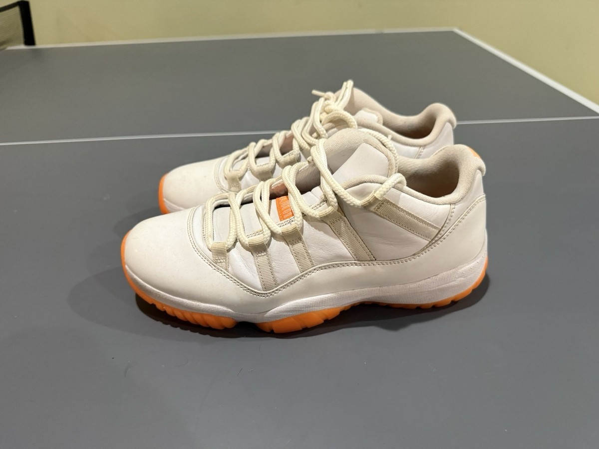 Air Jordan 11 ホワイト/オレンジ Jordan Air Jordan 11 Retro Low White-Citrus White/Orange Low-Top