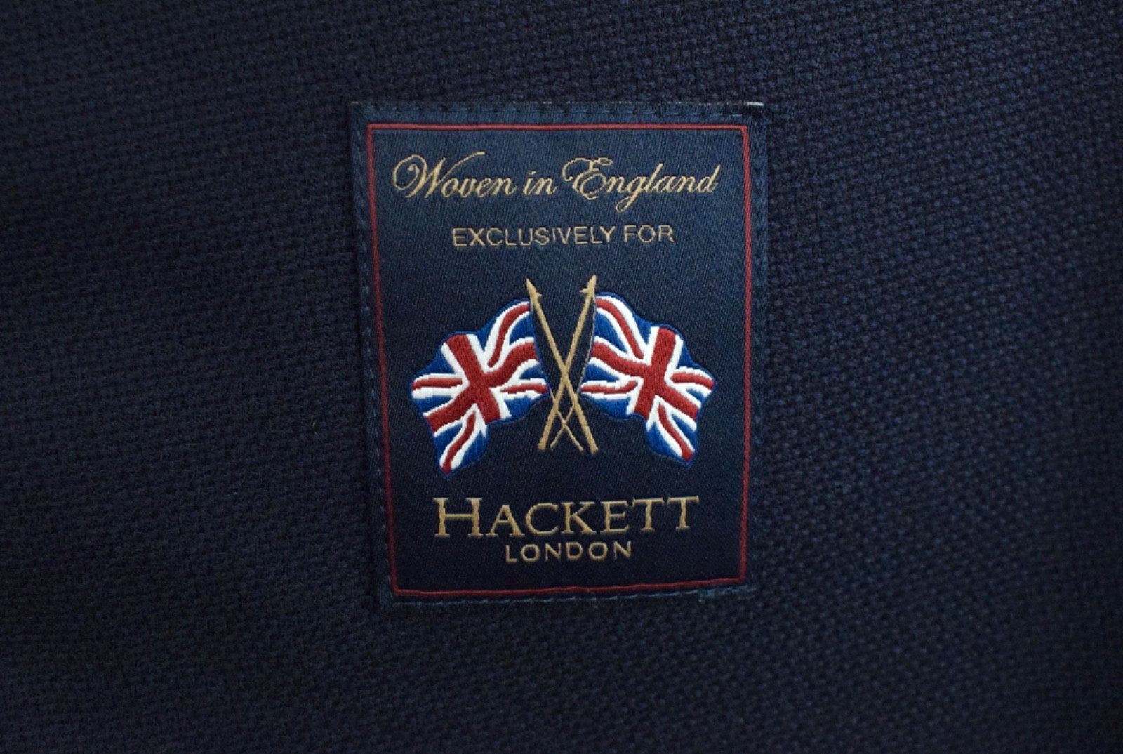 FILA Giacca a sacco HACKETT blu navy + bottoni oro taglia 46R 56R XXL Basketweave Sport