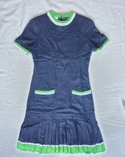 Vintage Ronnie Heller 60's 70's Mod Secretary Linen Minimalist Timeless Dress