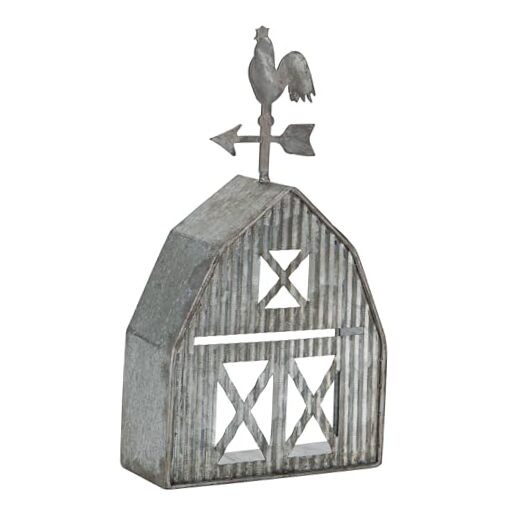 Shaped Tea Light Candle Holder Farmhouse Galvanized Metal Candle Holder Barn