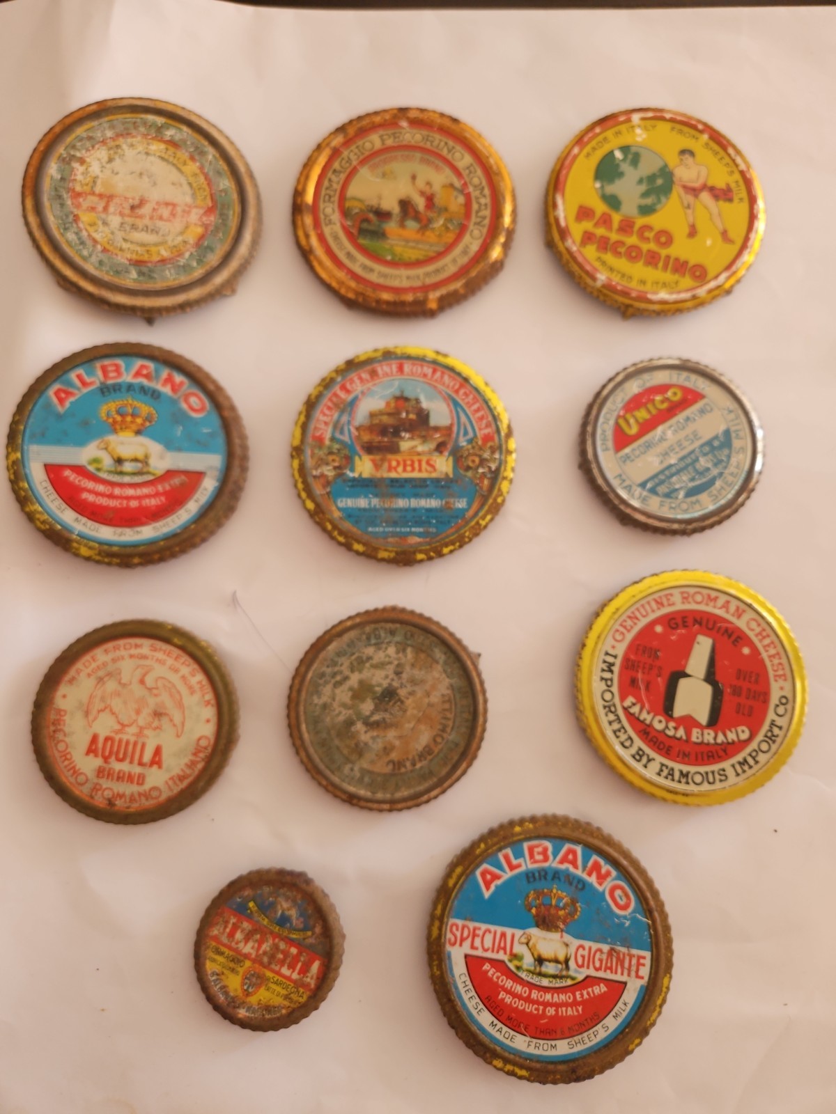 Rarissimo Lotto Di Sigilli Formaggi Anni 60 Barbagia Centro Sardegna Expo Cheese