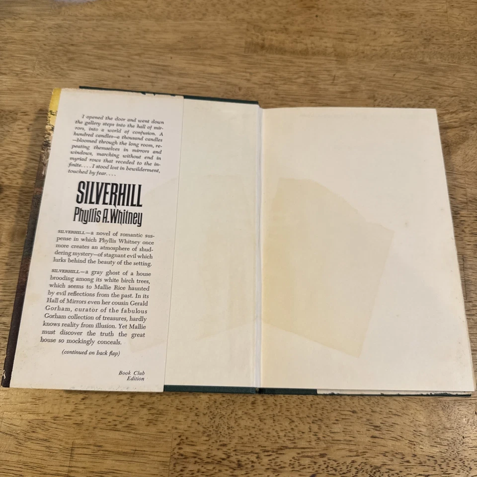 Silverhill by Phyllis A. Whitney 1967 Vintage Hardcover with Dust Jacket Foto 4 de 4