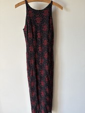 Wallis Red And Black Vintage  Evening Dress UK Size 12
