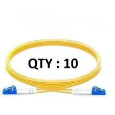 QTY 10 3M OS2 LC-LC Fiber Optic Patch Cable Duplex Single Mode 9/125 SM-9867