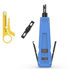 Punch Down Impact Tool with 110 and 66 Blades, Network Wire Cable Cat6/Cat5e ...