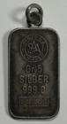 5 GRAM SILVER VINTAGE ARGOR CHIASSO .999 BAR