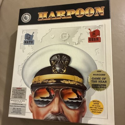 Harpoon Mac CIB 1989/1990 Three-Sixty Pacific - Tom Clancy Larry Bond - 3.5''