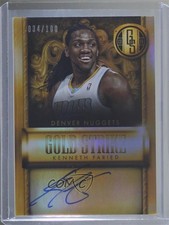 2013 Panini Gold Standard Strike Signatures 34/100 Kenneth Faried #35 Auto 0h7