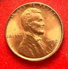 1952-S Lincoln Wheat Cent Penny GEM RD BU From an Original Bank Roll