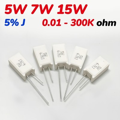 Keramikwiderstand 5W 7W 15W 0.01 - 300k Ohm Drahtwiderstand Zementwiderstand 5%