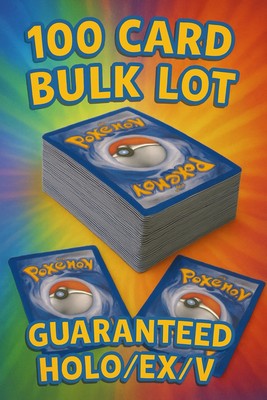 Pokémon 100 Card Bulk Lot. Guaranteed Holos/EXs/Vs
