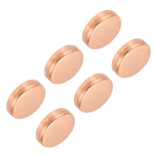 6 Pack 1 Inch ID Copper Pipe End Caps Sweat Solder Fittings Plumbing HVAC
