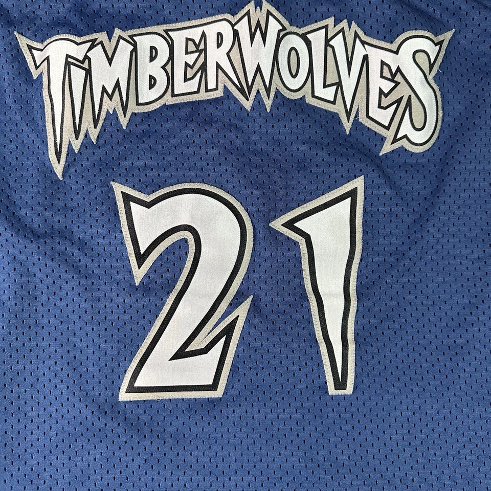 Camiseta deportiva vintage Reebok Minnesota Timberwolves para hombre 2XL azul Kevin Garnett y2k Foto 2 de 4